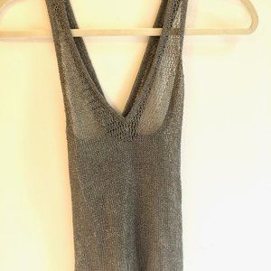 Free People Silver Chainmail Tank